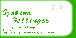 szabina hellinger business card
